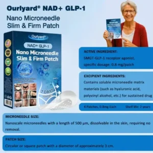 Ourlyardf® NAD+ GLP-1 Nano Microneedle Patch with Collagen & Matrixyl 3000