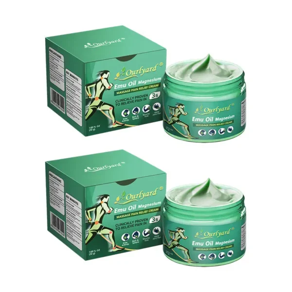 ✅FDA Approved|Ourlyard® Advanced Magnesium & Emu Oil Massage Pain Relief Cream (🏅The Ultimate Solution for Muscle Aches, Arthritis, Joint Pain, Nerve Pain, Inflammation, and Stiffness)