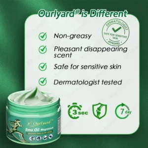 ✅FDA Approved|Ourlyard® Advanced Magnesium & Emu Oil Massage Pain Relief Cream (🏅The Ultimate Solution for Muscle Aches, Arthritis, Joint Pain, Nerve Pain, Inflammation, and Stiffness)