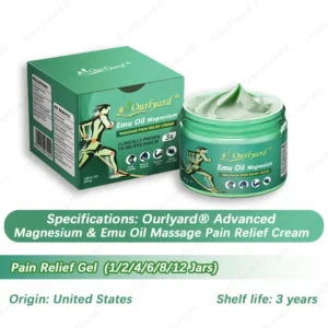 ✅FDA Approved|Ourlyard® Advanced Magnesium & Emu Oil Massage Pain Relief Cream (🏅The Ultimate Solution for Muscle Aches, Arthritis, Joint Pain, Nerve Pain, Inflammation, and Stiffness)