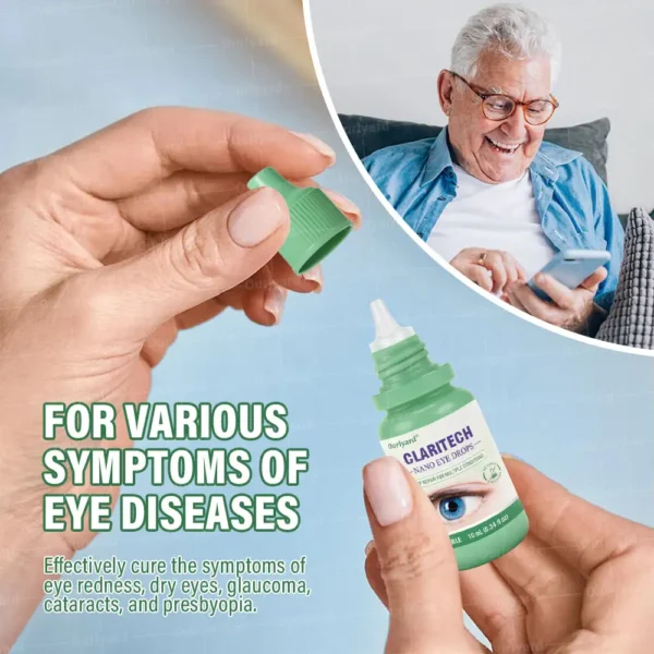 👨🏻‍⚕️Ourlyard® ClariTech Nano Eye Drops ✅️ FDA Approved | Supports Presbyopia, Dry Eyes, Glaucoma & Cataracts🍀