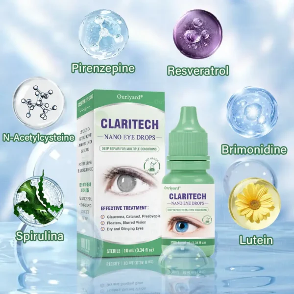 👨🏻‍⚕️Ourlyard® ClariTech Nano Eye Drops ✅️ FDA Approved | Supports Presbyopia, Dry Eyes, Glaucoma & Cataracts🍀