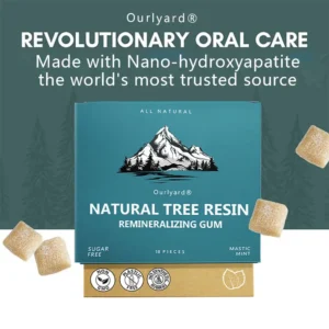 ✅ Made and Shipped from USA | Ourlyard® Natural Tree Resin Remineralizing Gum – Sugar-Free Xylitol Gum with Hydroxyapatite 🍀🍀